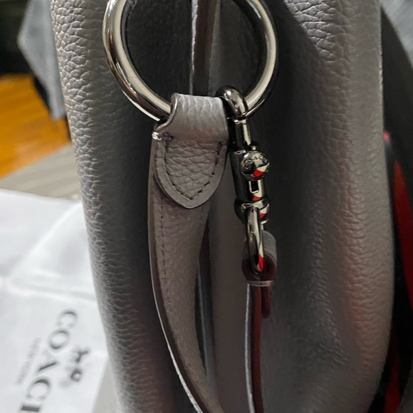 Coach Gray Leather Shoulder Bag - Picture 6 of 12